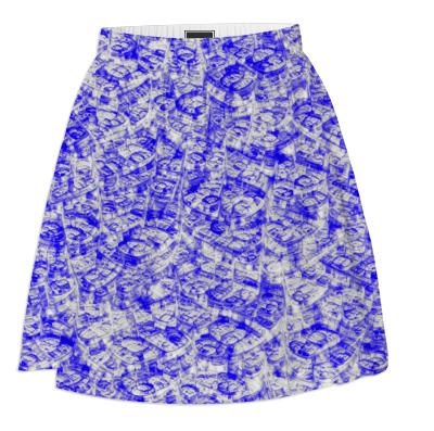 Bazaar s Delight Summer Skirt Deep Sea Blue Style