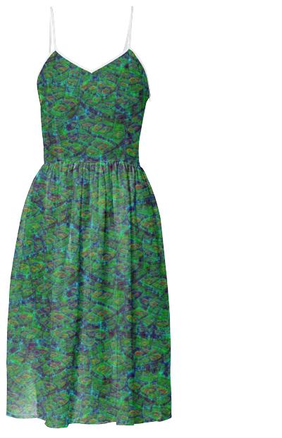 Bazaar s Delight Summer Dress Nature Green Style