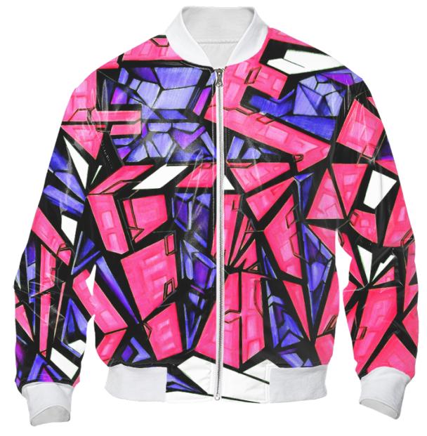 FREE MIND Calligraphy bomber jacket