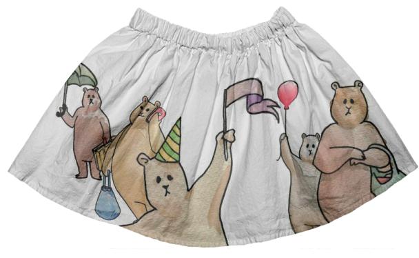 Bears Kids Full Skirt