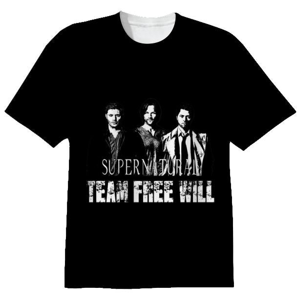 Supernatural Team Free Will White silhouette
