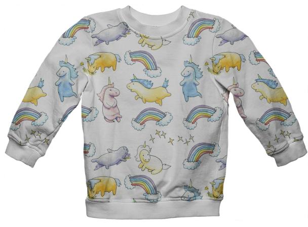 Rainbows and Unicorns Kids Sweatshirt