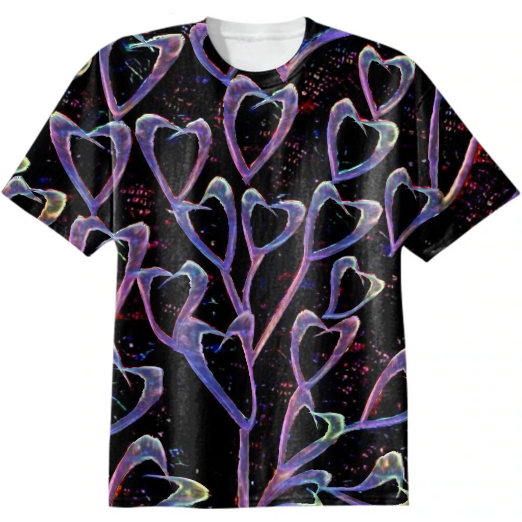 coral hearts, hearts, heart pattern, valentine, neon, sparkle, very peri