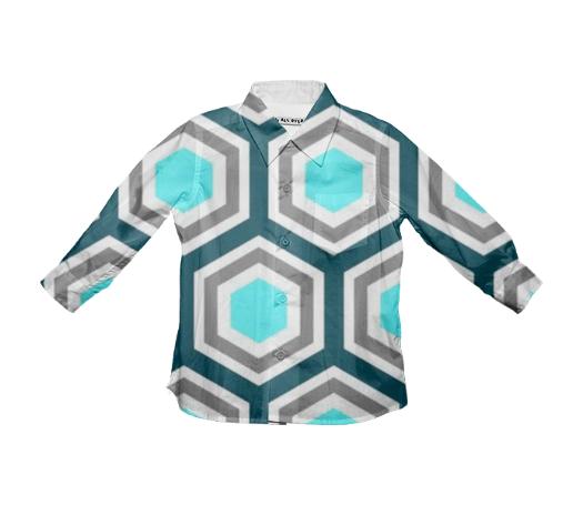 Hexagon Patterned Youth Shirt