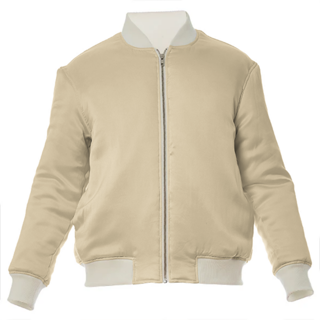 color wheat VP silk bomber jacket