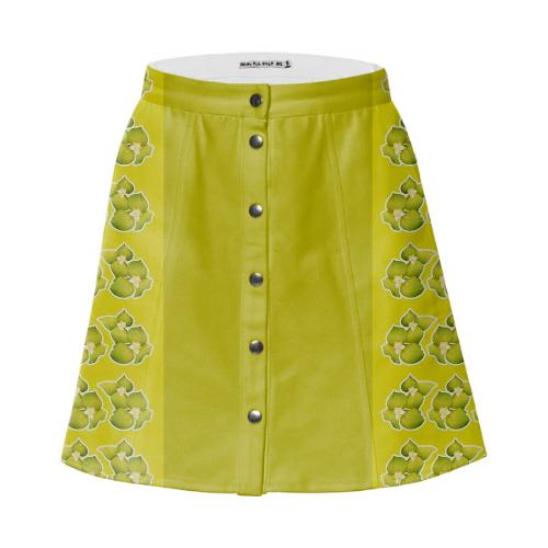 Floral Gold Summer Skirt