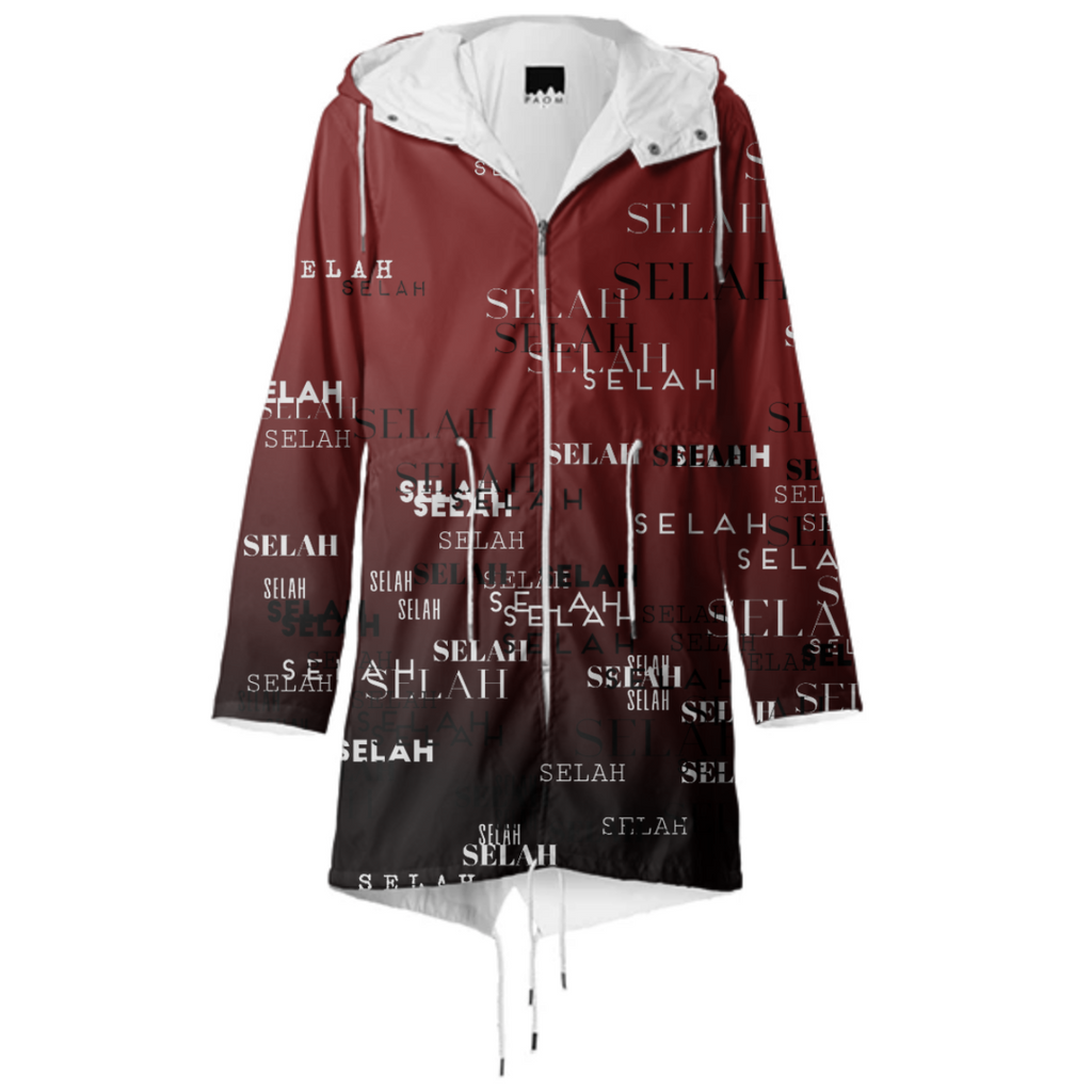 SELAH Raincoat Gradient Allover Print red