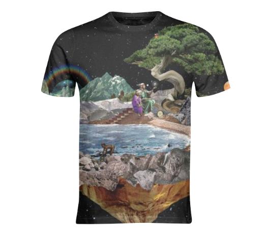 Where The Gods Are In Peace Basic Tee Full Print