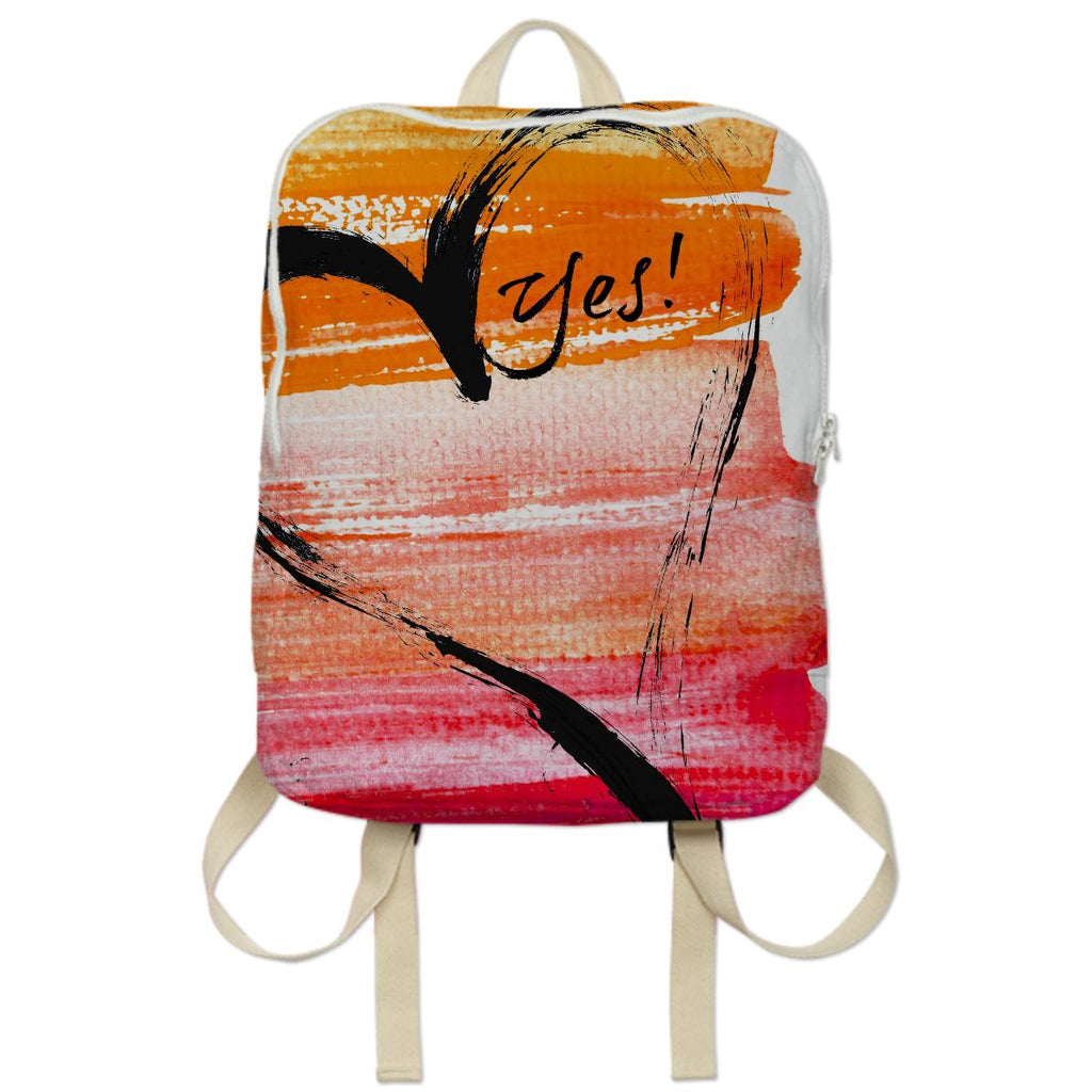 ArtyZen Studios Watercolor heart YES backpack