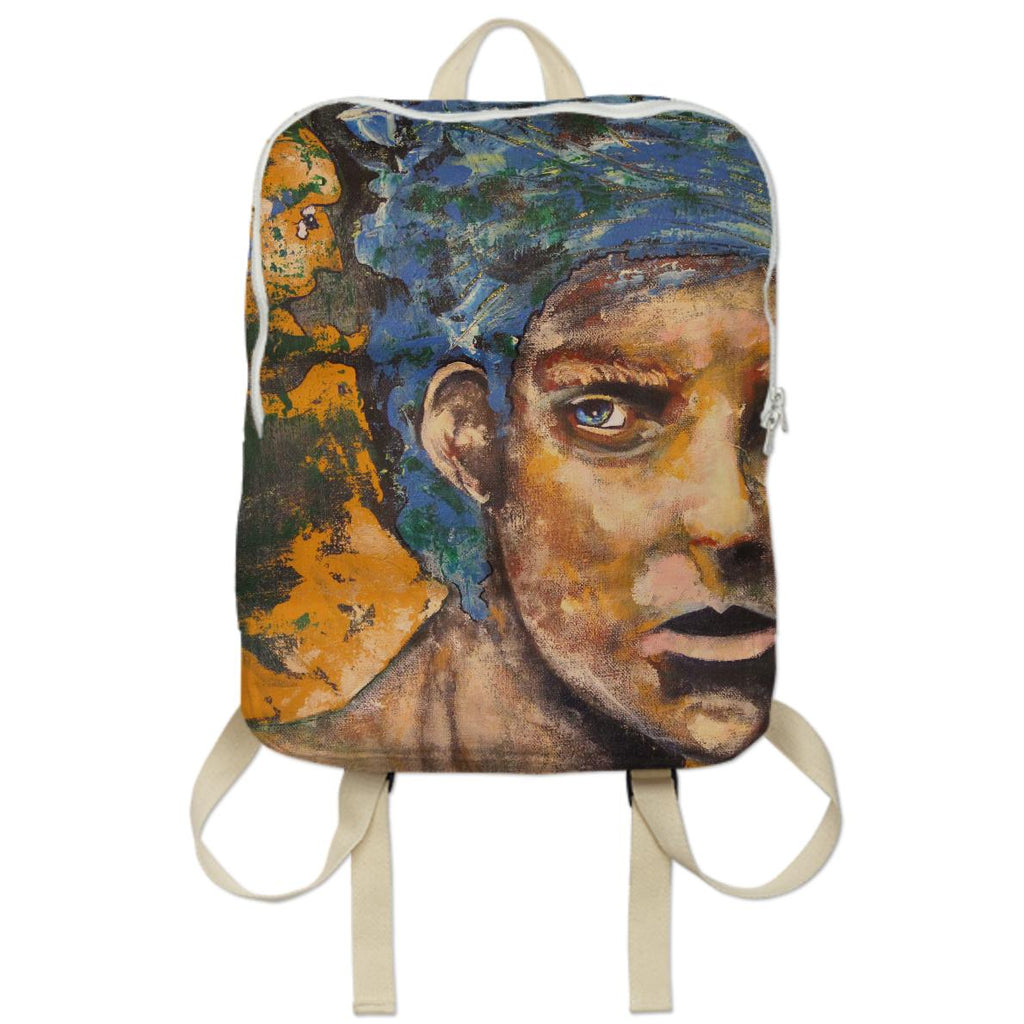 Backpack Woman in Blue