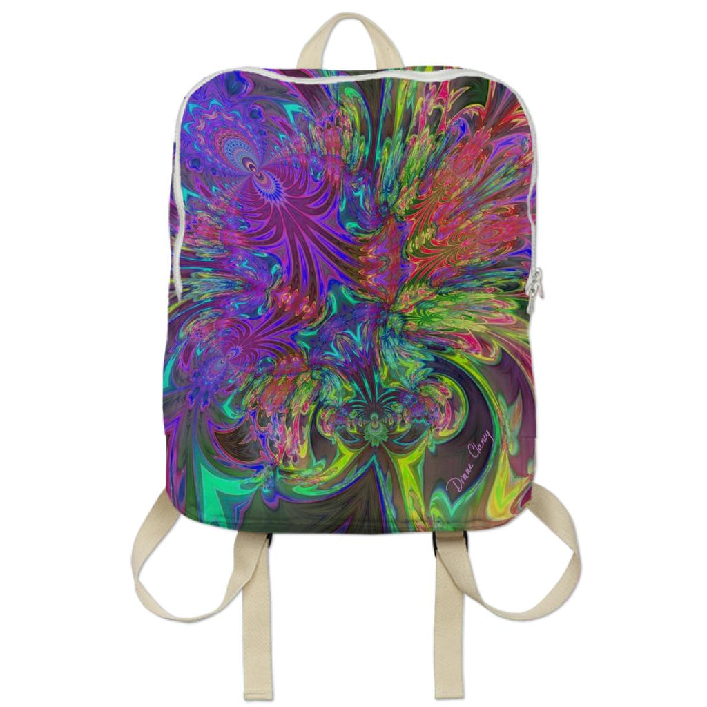Glowing Burst of Color Abstract Teal Violet Deva