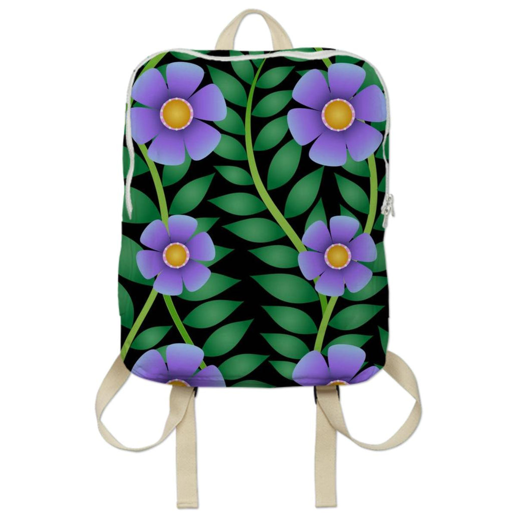 Gorgeous Purple Floral Backpack