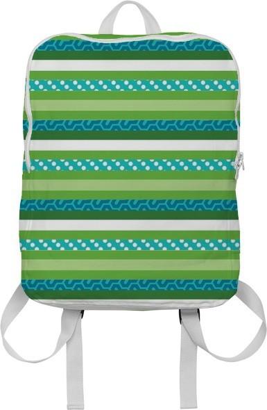 Blue and Green Abstract Stripes