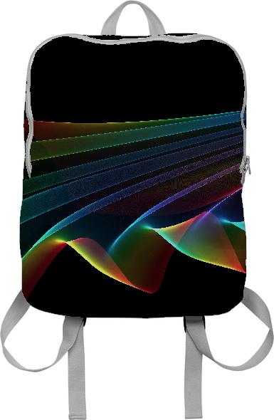 Flowing Fabric of Rainbow Light Abstract Fractal