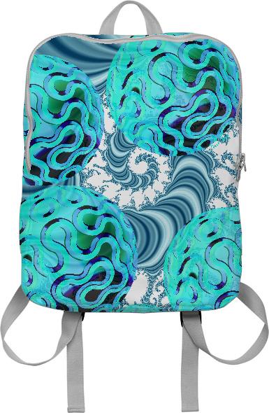 Teal Sea Forest Abstract Fractal Underwater Ocean