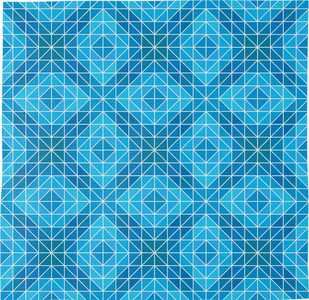 Blue mosaic tiles