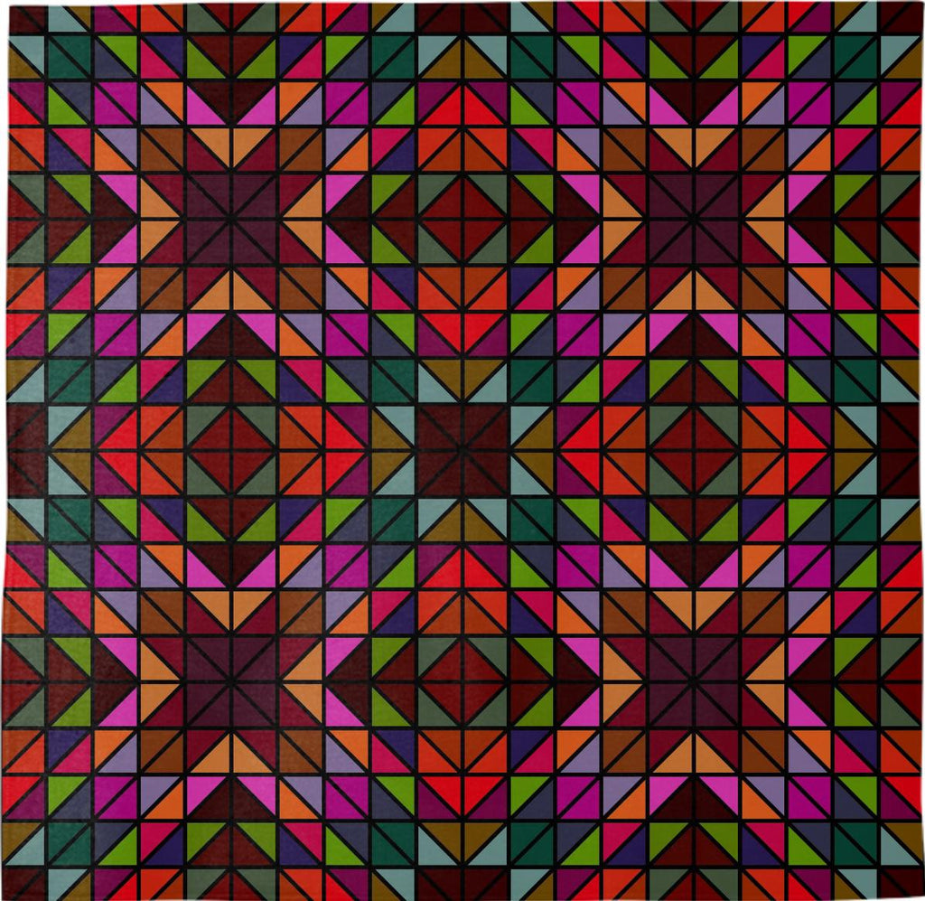 Colorful triangle mosaic pattern