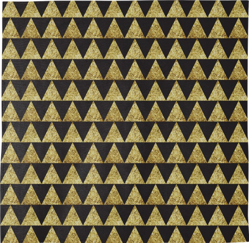 Triangles Black Gold Bandana