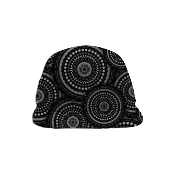 Black and White Mandala Pattern Baseball Hat Cap