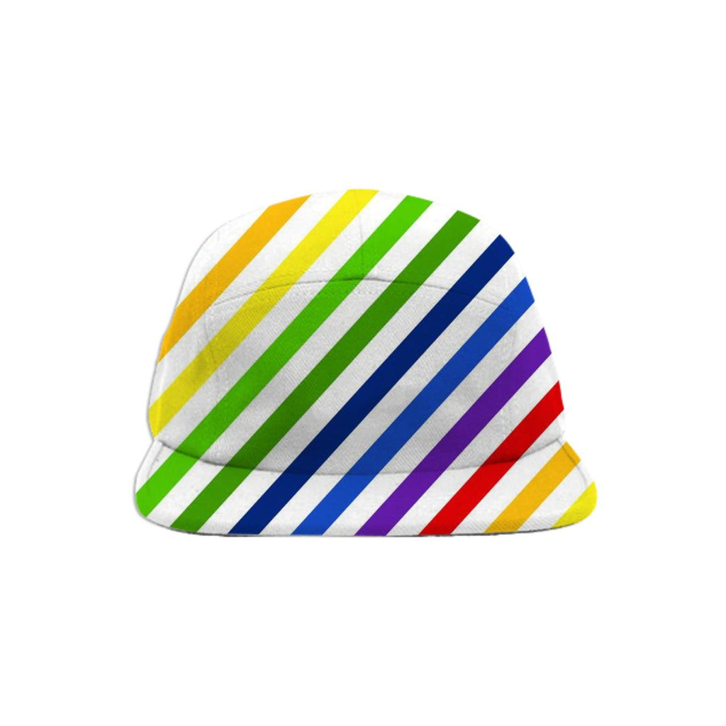 Rainbow Diagonal Stripe Baseball Hat