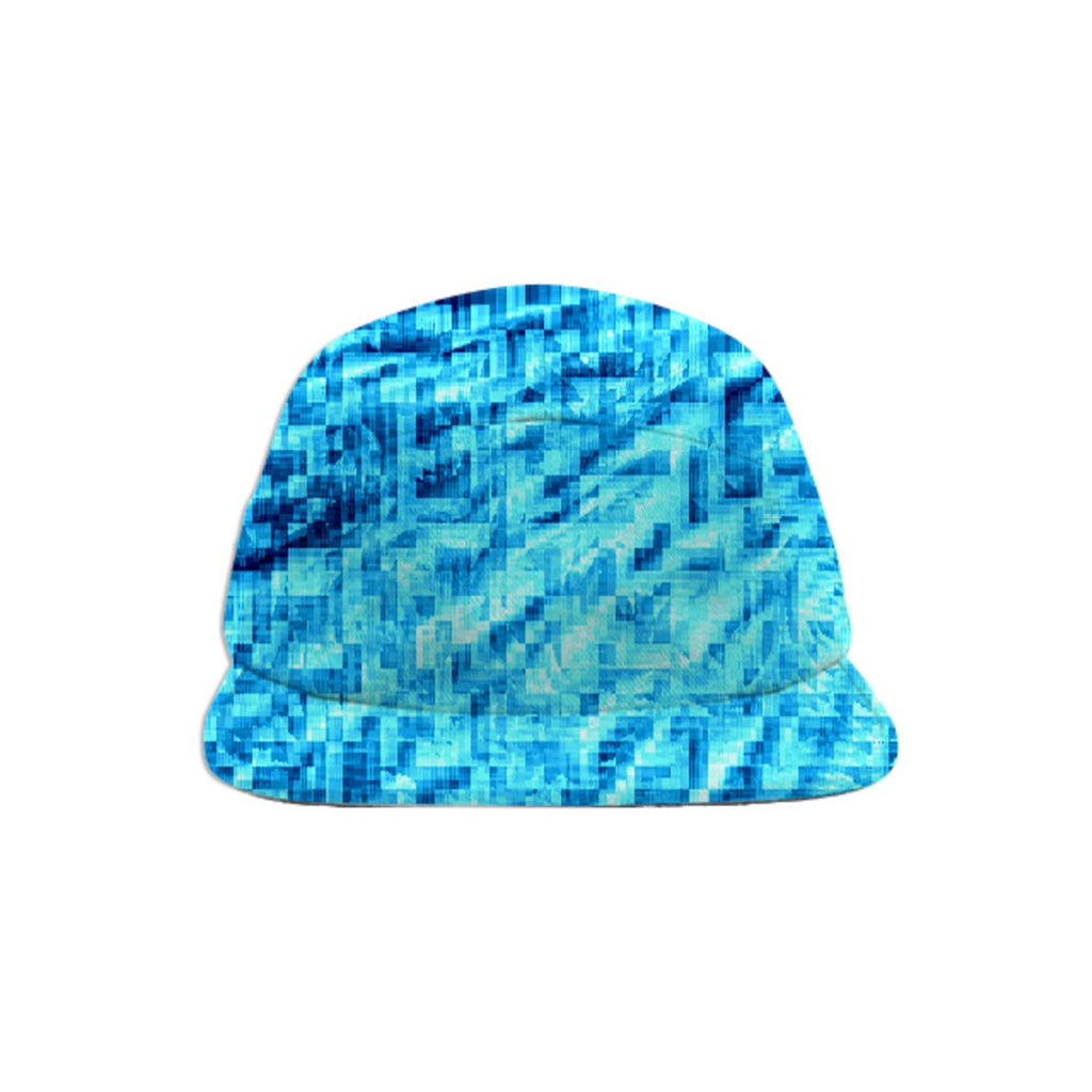 Turquoise Windy Pixels Baseball Hat