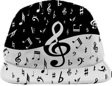 Black and White Music Notes
