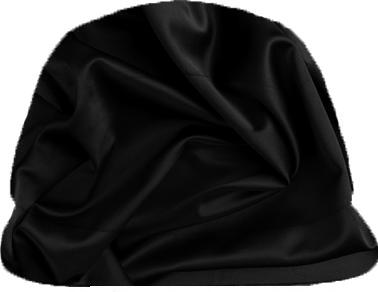 Black Silk Print Cap