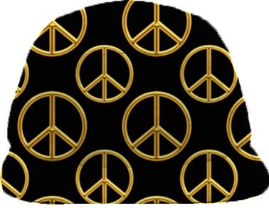 Gold Peace Symbol Pattern