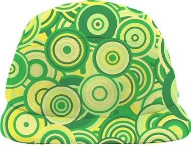 Retro Mod Green Abstract Circles