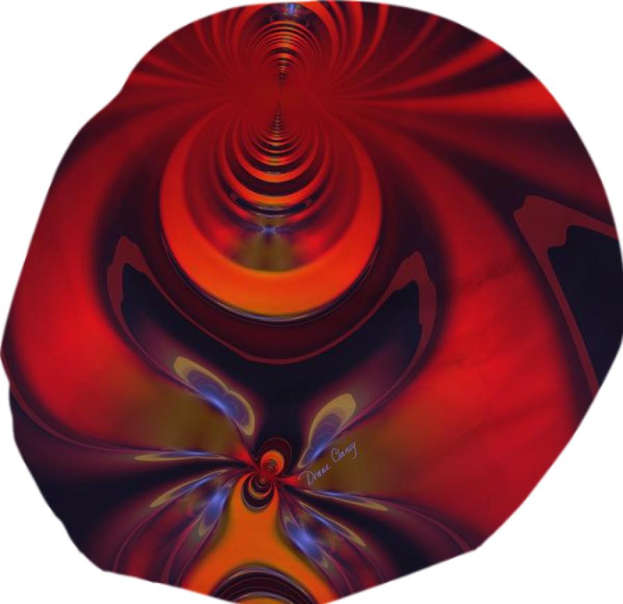 Amber Goddess Abstract Orange and Gold Passion