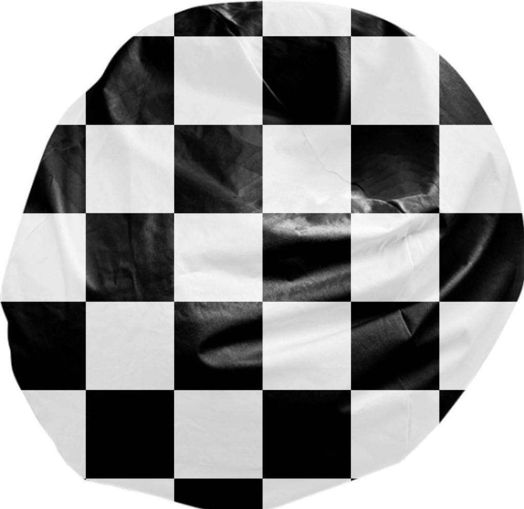 Black And White Checkered Bean Bag