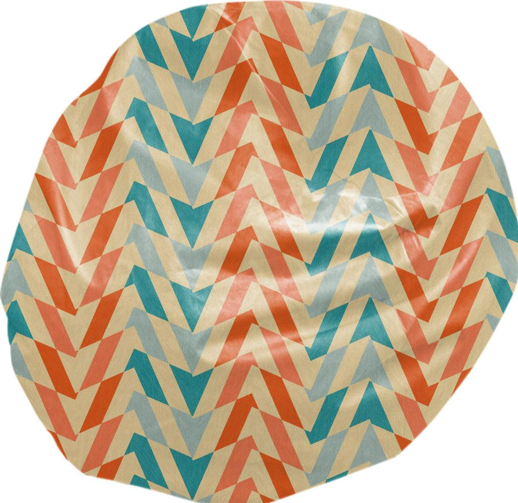 Blue and orange vintage pattern