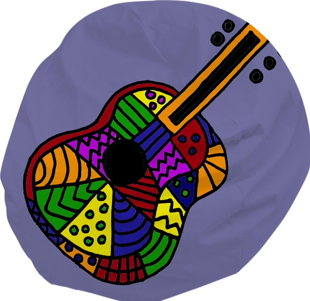 Fun Guitar Folk Art bean Bag