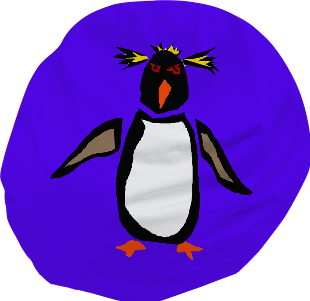 Fun Rockhopper Penguin Pop Art Bean Bag