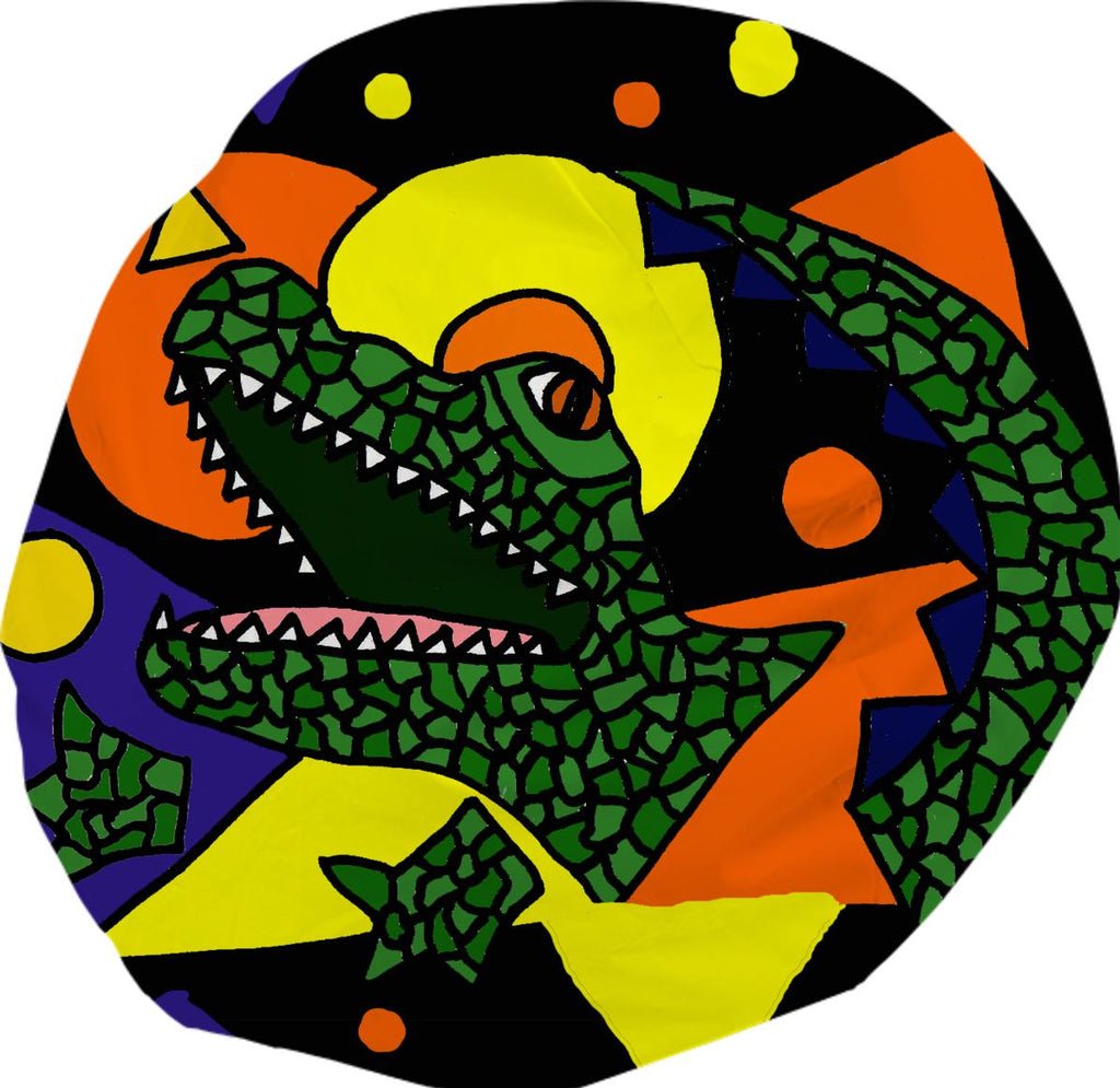 Funny Alligator Abstract Art Bean Bag