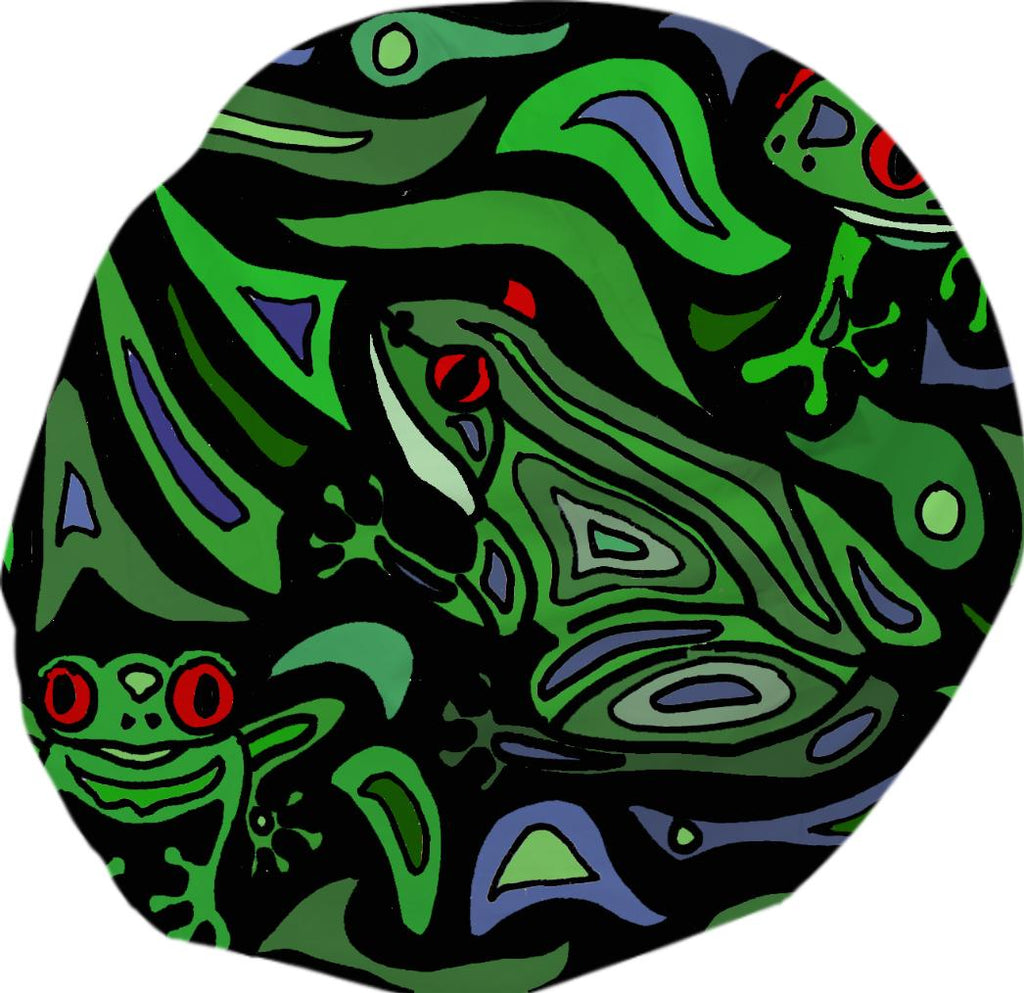 Funny Frog Abstract Art Bean Bag