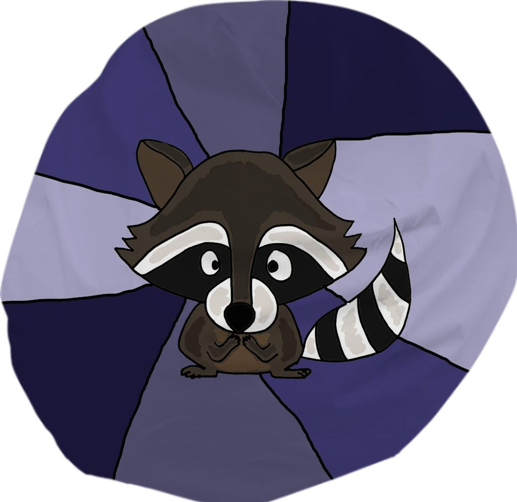 Funny Raccoon Abstract Bean Bag
