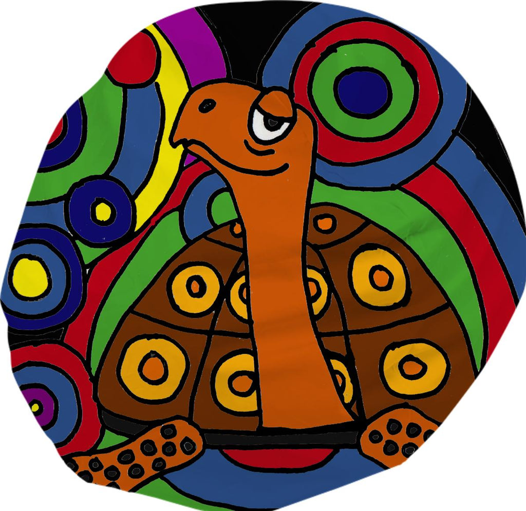 Funny Turtle Abstract Art Bean Bag