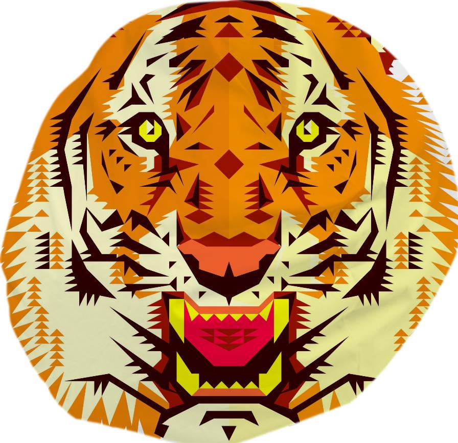 Geometric Tiger Head