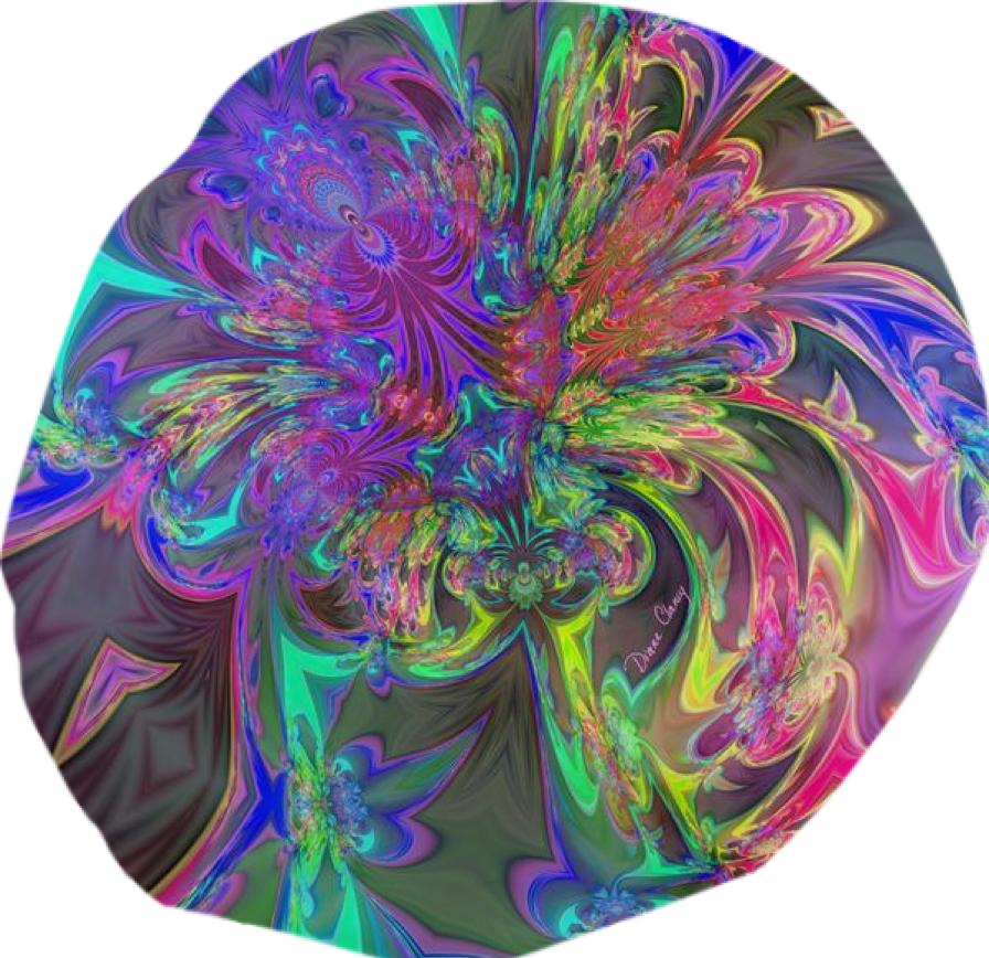 Glowing Burst of Color Abstract Teal Violet Deva