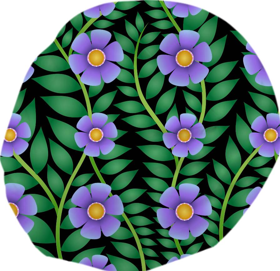 Gorgeous Purple Floral Bean Bag Chair