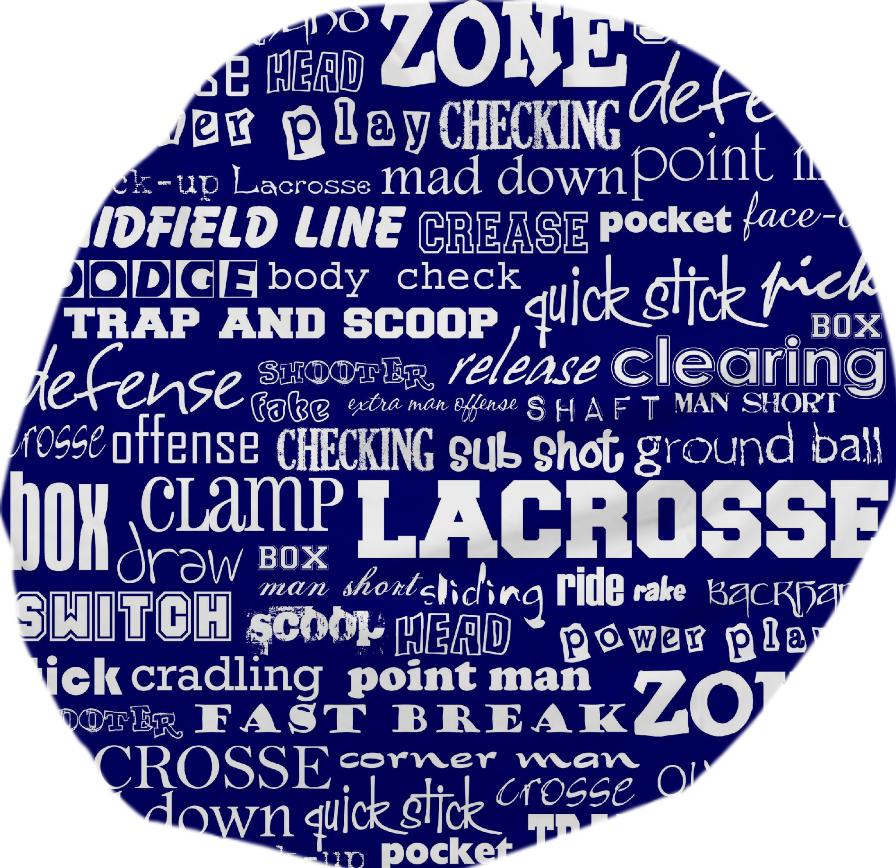 Lacrosse blue and white