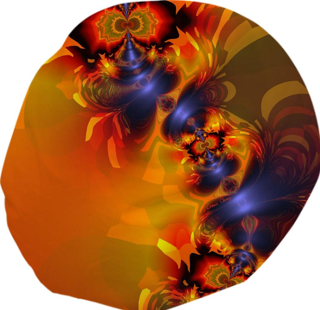 Orange Eyes Aglow Abstract Fractal Gold and Violet Delight