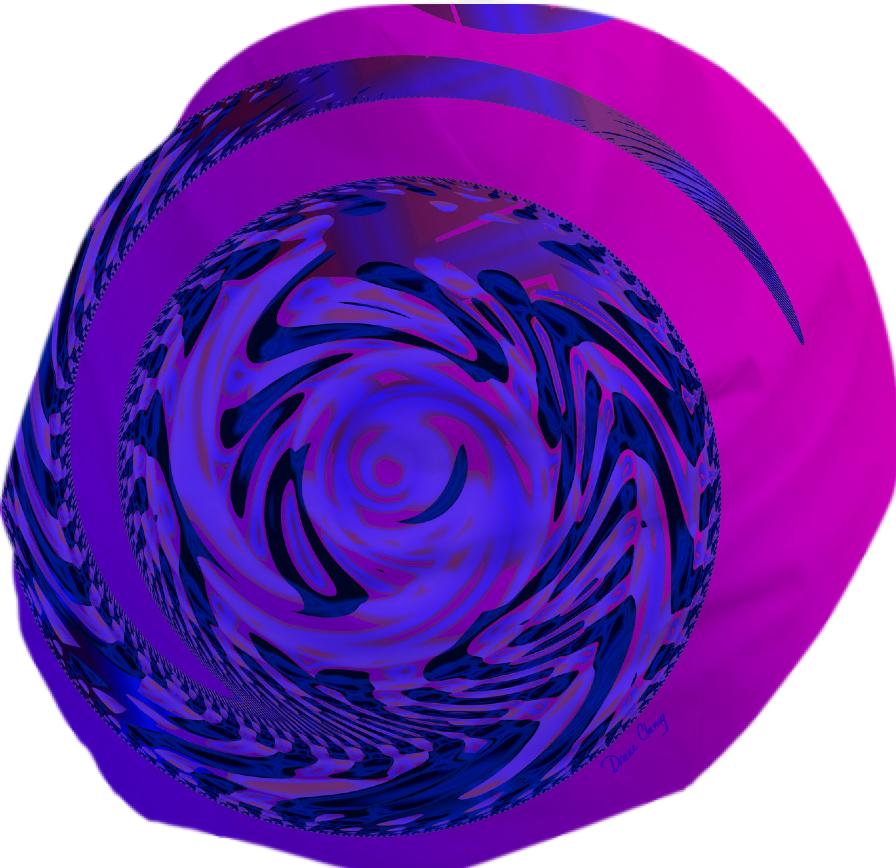 Rose Indigo Spiral Outward into the Cosmos