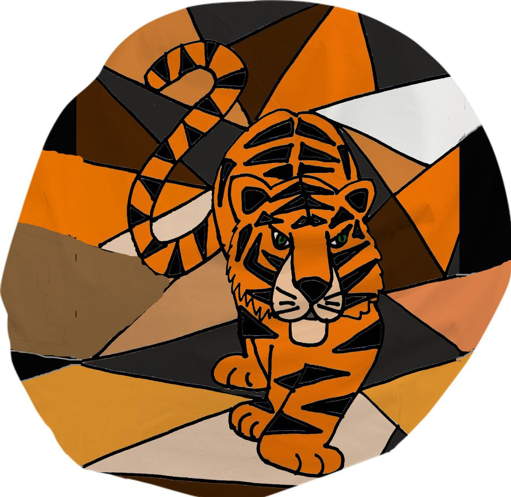 Stalking Tiger Abstract Art Bean Bag