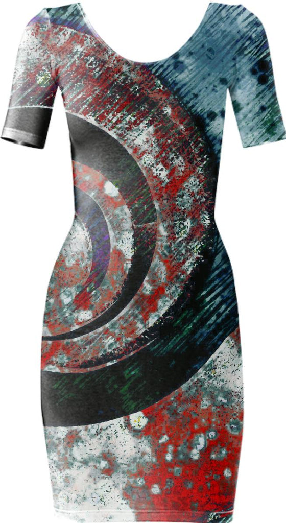 Abstract Bodycon Dress