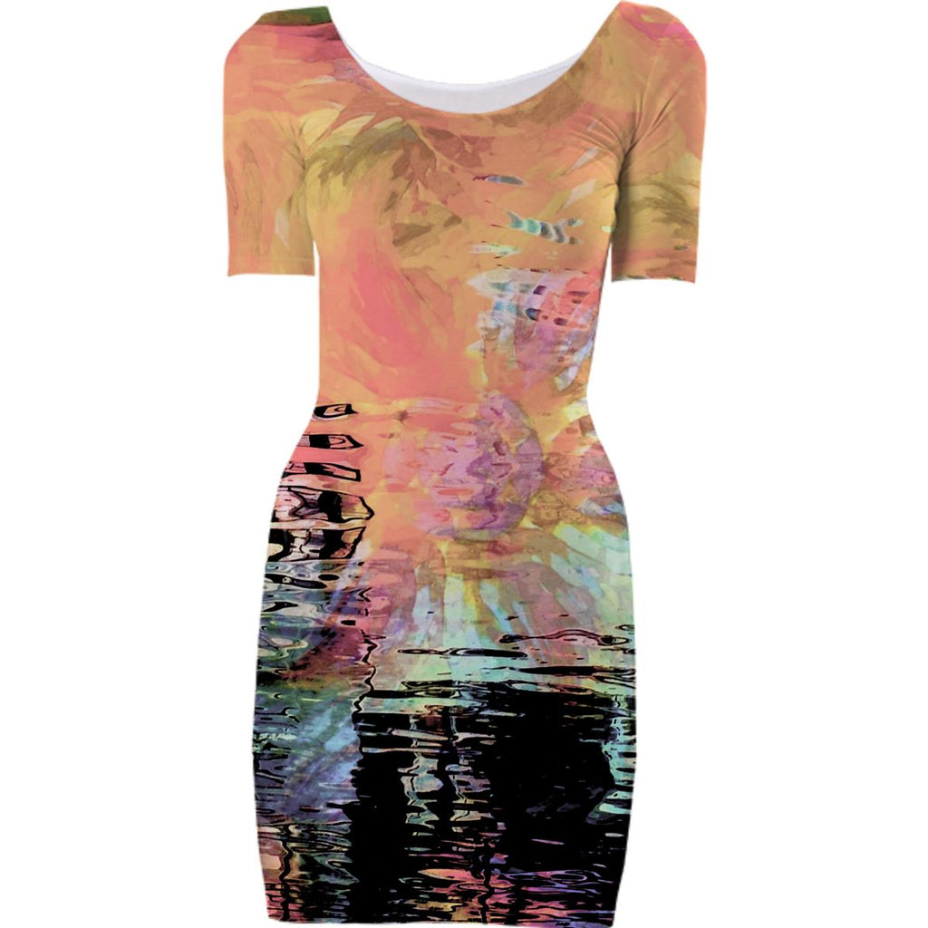 Abstract Bodycon Dress