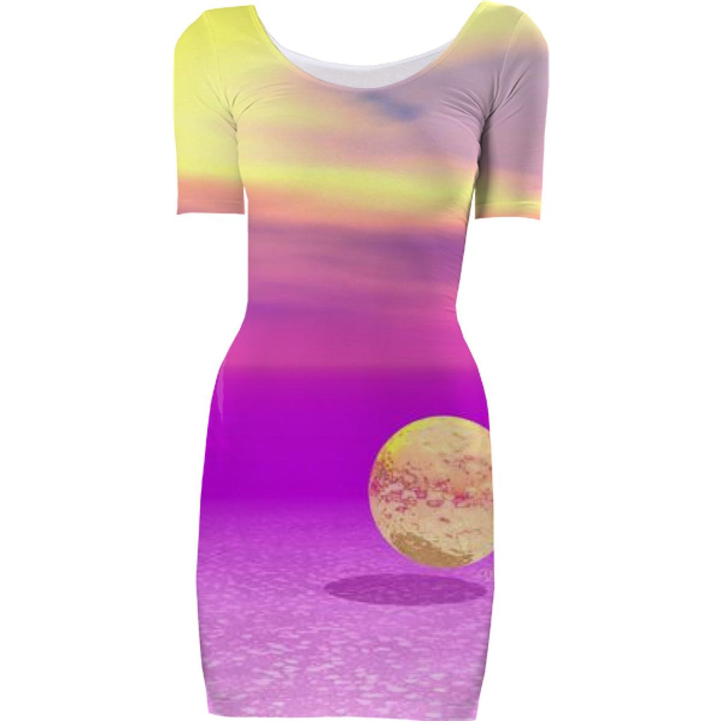 Adrift Abstract Gold Violet Ocean Paradise