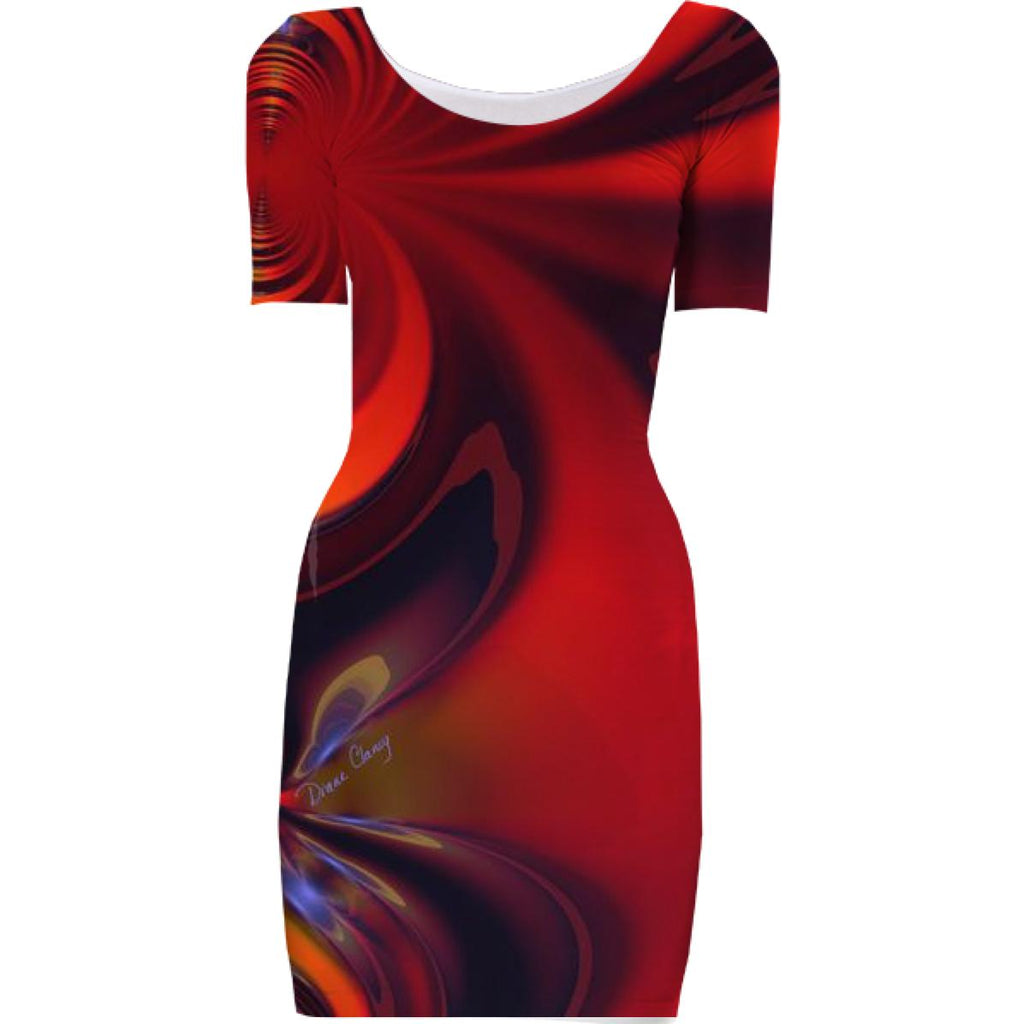 Amber Goddess Abstract Orange and Gold Passion