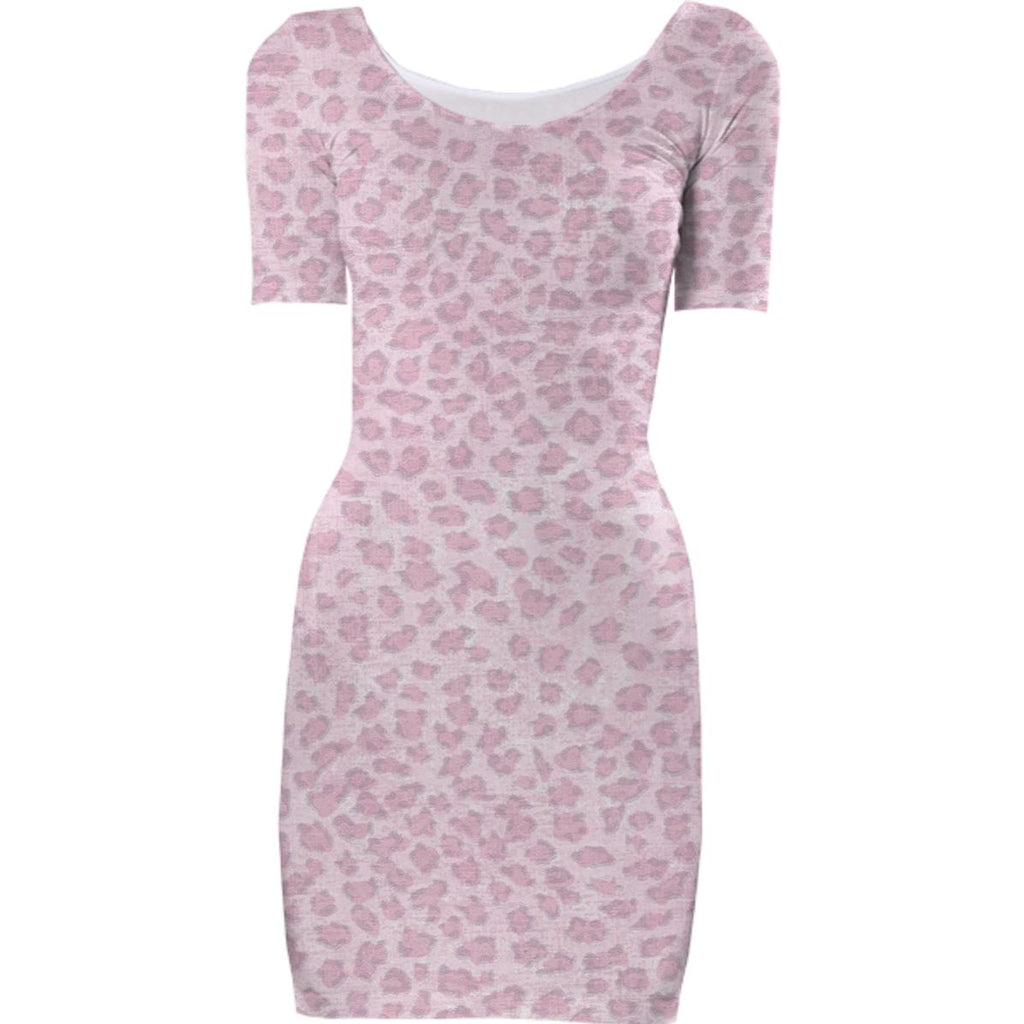 ArtyZen Studios Pink Print Dress Pink Leopard Print Dress